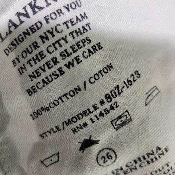 Blank NYC Jeans High Waist Blue Cotton Distressed Frayed Rigid Tapered Size 26 - Picture 13 of 13